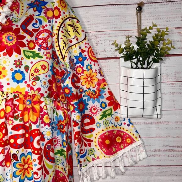 Peace & Love Printed Dress | Small - Picture 3 of 5